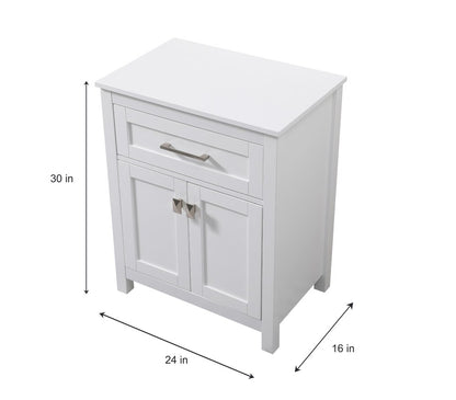 Elegant Furniture & Lighting - Adian 24 Inch Wide Bathroom Storage Freestanding Cabinet In White - SC012430WH veiw 8