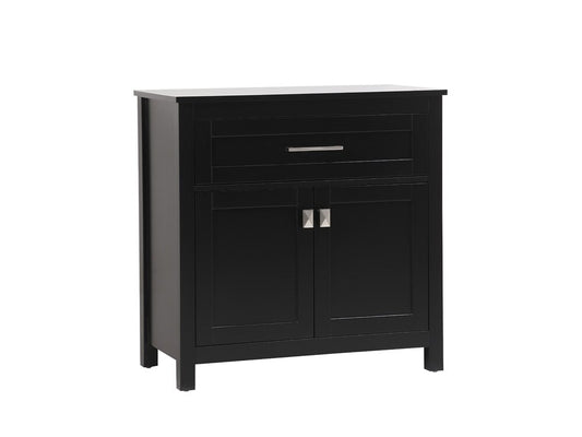 Elegant Furniture & Lighting - Adian 30 Inch Wide Bathroom Storage Freestanding Cabinet In Black - SC013030BK veiw 2