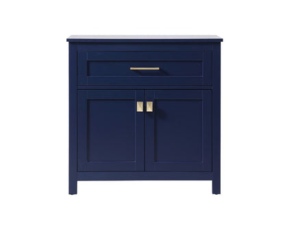 Elegant Furniture & Lighting - Adian 30 Inch Wide Bathroom Storage Freestanding Cabinet In Blue - SC013030BL veiw 1
