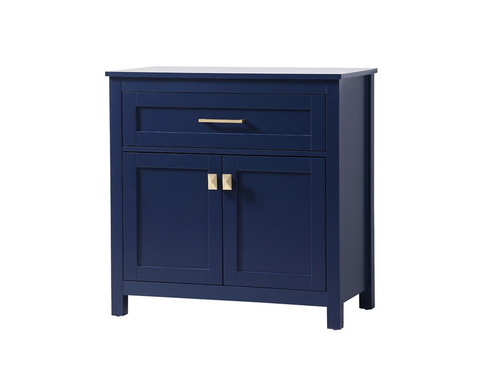 Elegant Furniture & Lighting - Adian 30 Inch Wide Bathroom Storage Freestanding Cabinet In Blue - SC013030BL veiw 3