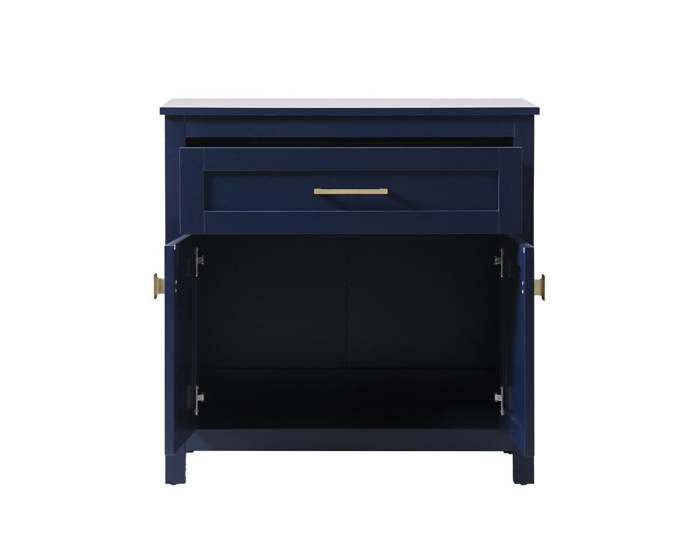 Elegant Furniture & Lighting - Adian 30 Inch Wide Bathroom Storage Freestanding Cabinet In Blue - SC013030BL veiw 5