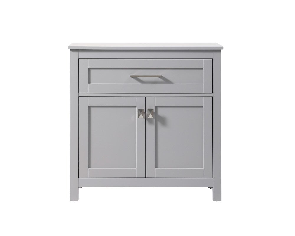 Elegant Furniture & Lighting - Adian 30 Inch Wide Bathroom Storage Freestanding Cabinet In Grey - SC013030GR veiw 1