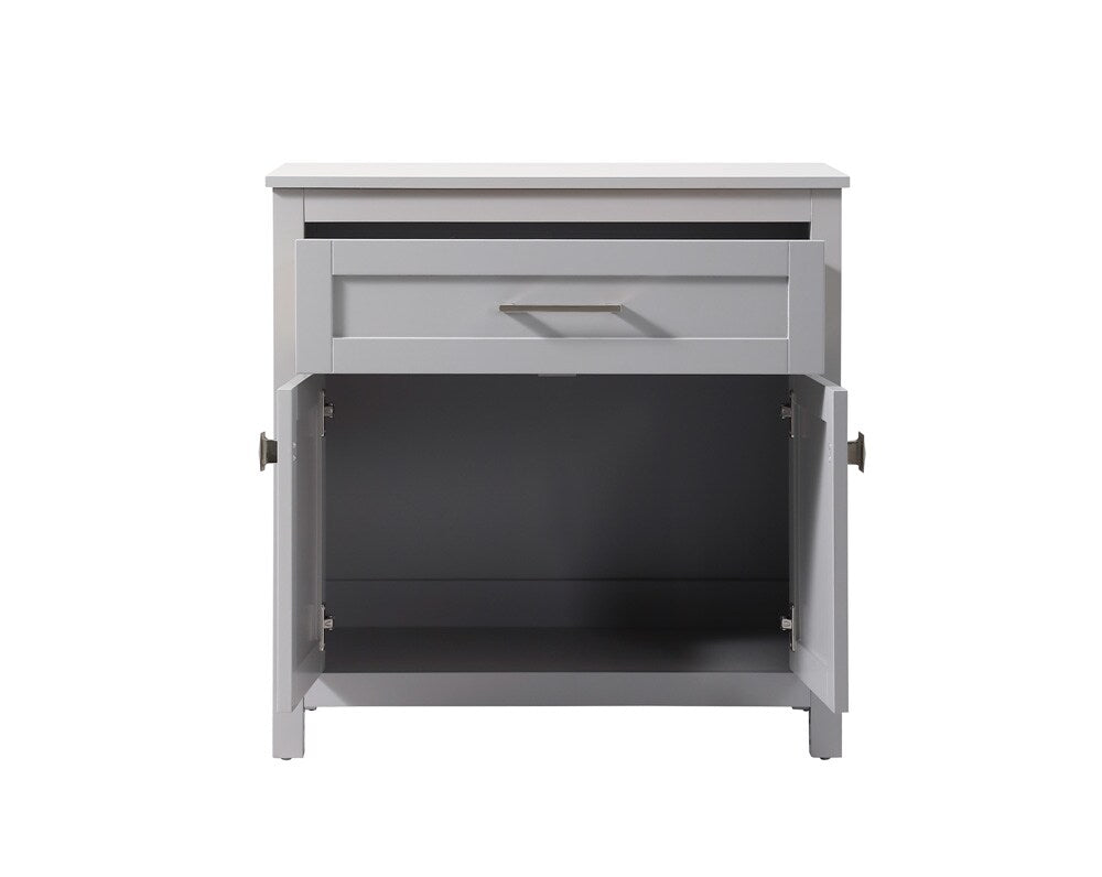Elegant Furniture & Lighting - Adian 30 Inch Wide Bathroom Storage Freestanding Cabinet In Grey - SC013030GR veiw 5