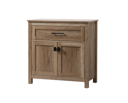 Elegant Furniture & Lighting - Adian 30 Inch Wide Bathroom Storage Freestanding Cabinet In Natural Oak - SC013030NT veiw 3
