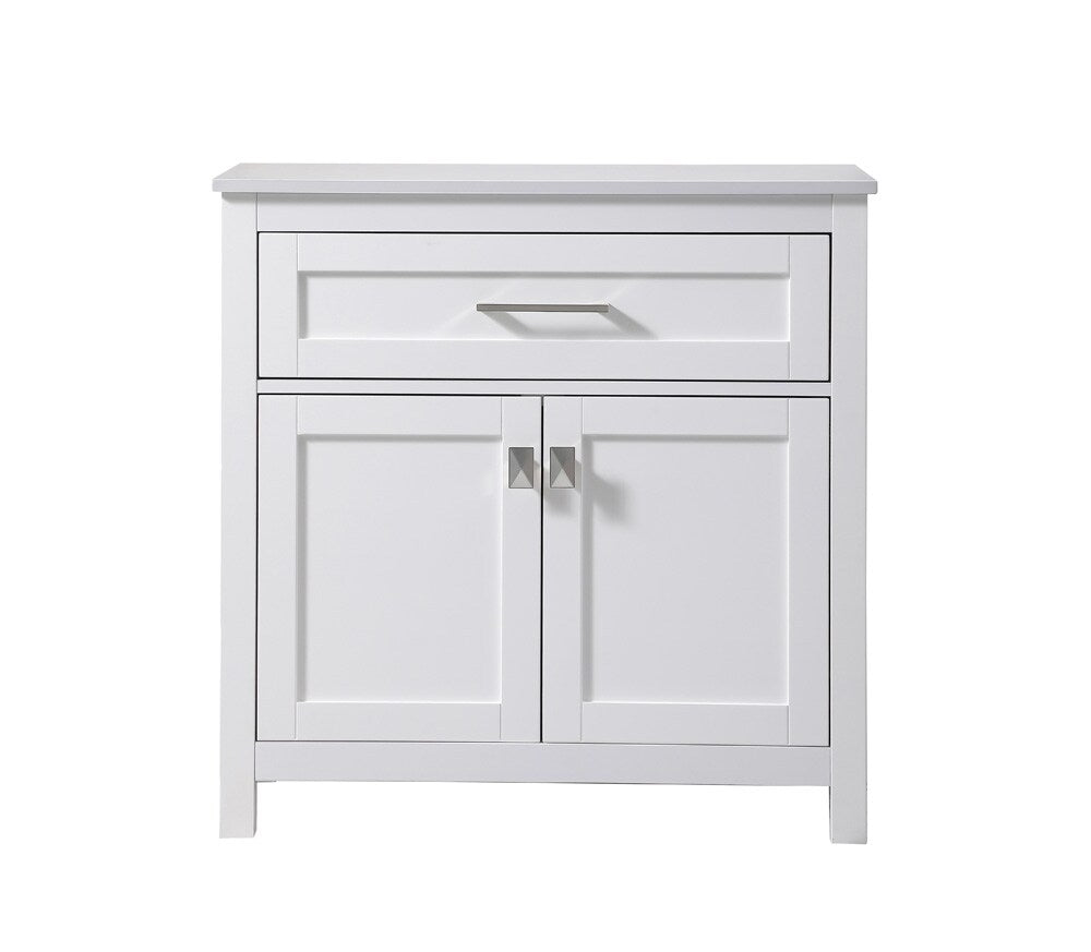 Elegant Furniture & Lighting - Adian 30 Inch Wide Bathroom Storage Freestanding Cabinet In White - SC013030WH veiw 1