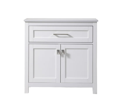Elegant Furniture & Lighting - Adian 30 Inch Wide Bathroom Storage Freestanding Cabinet In White - SC013030WH veiw 1