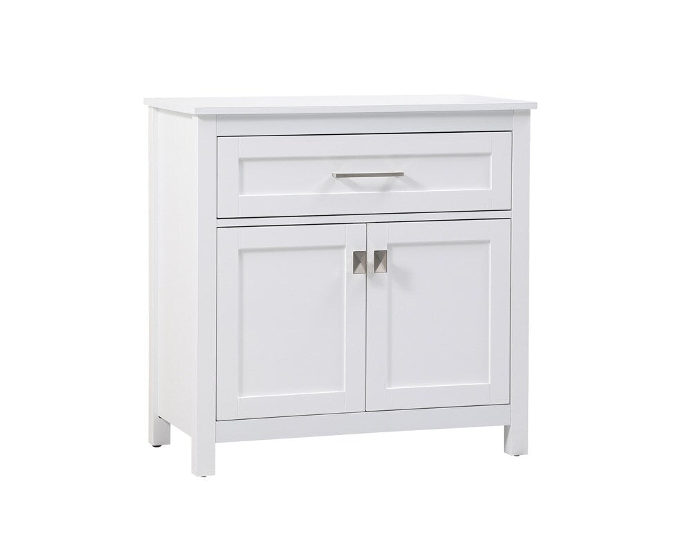 Elegant Furniture & Lighting - Adian 30 Inch Wide Bathroom Storage Freestanding Cabinet In White - SC013030WH veiw 2