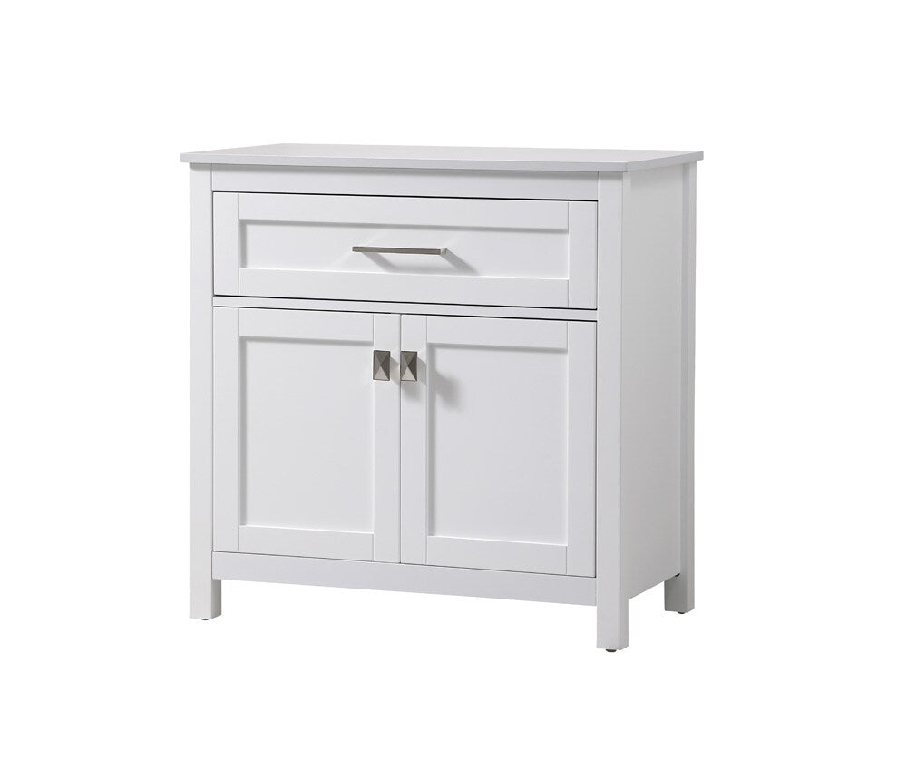 Elegant Furniture & Lighting - Adian 30 Inch Wide Bathroom Storage Freestanding Cabinet In White - SC013030WH veiw 3