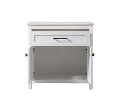 Elegant Furniture & Lighting - Adian 30 Inch Wide Bathroom Storage Freestanding Cabinet In White - SC013030WH veiw 5