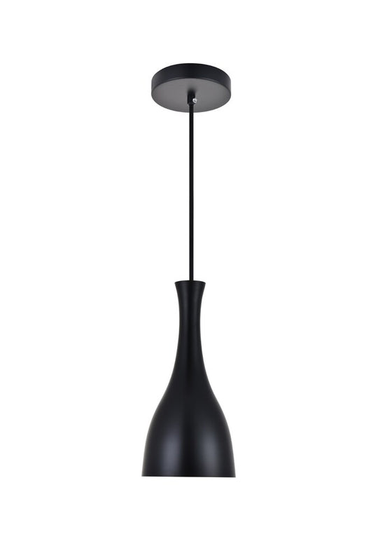 Elegant Furniture & Lighting - Aiken 1 Light Black Pendant - LD2407BK veiw 1