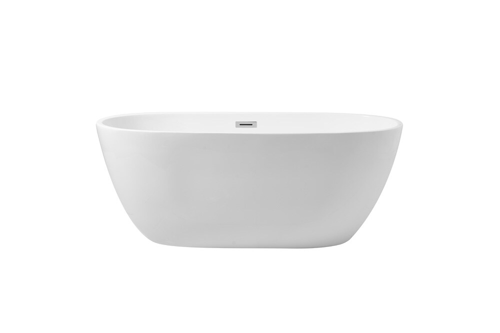 Elegant Furniture & Lighting - Allegra 59 inch soaking roll top bathtub in glossy white - BT10759GW veiw 1
