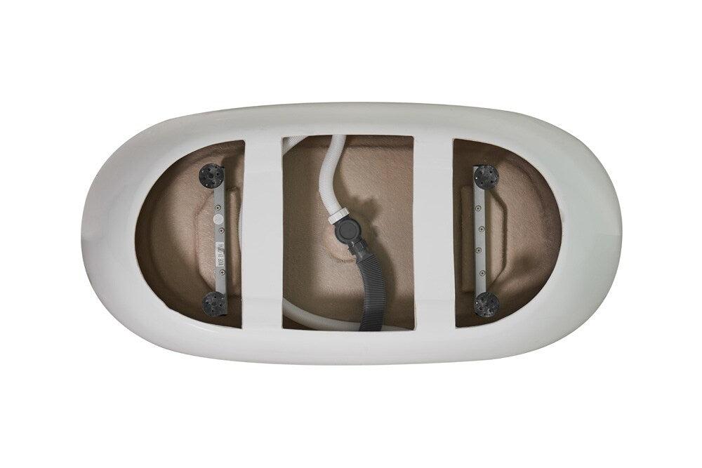 Elegant Furniture & Lighting - Allegra 59 inch soaking roll top bathtub in glossy white - BT10759GW veiw 6