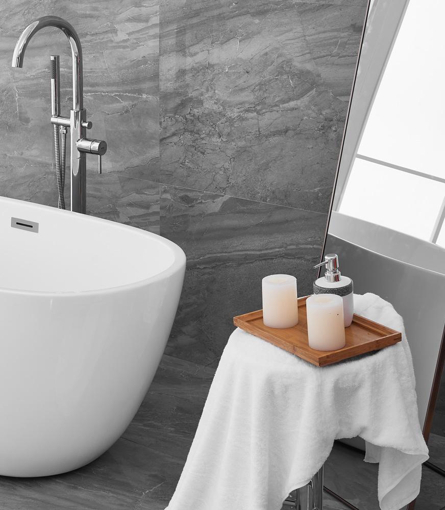 Elegant Furniture & Lighting - Allegra 59 inch soaking roll top bathtub in glossy white - BT10759GW veiw 11