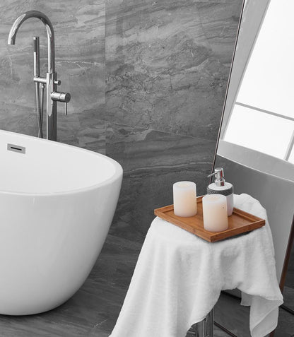 Elegant Furniture & Lighting - Allegra 59 inch soaking roll top bathtub in glossy white - BT10759GW veiw 11