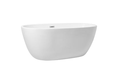 Elegant Furniture & Lighting - Allegra 59 inch soaking roll top bathtub in glossy white - BT10759GW veiw 12