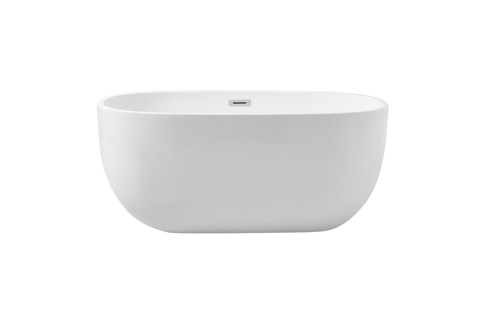 Elegant Furniture & Lighting - Allegra 54 inch soaking roll top bathtub in glossy white - BT10754GW veiw 1