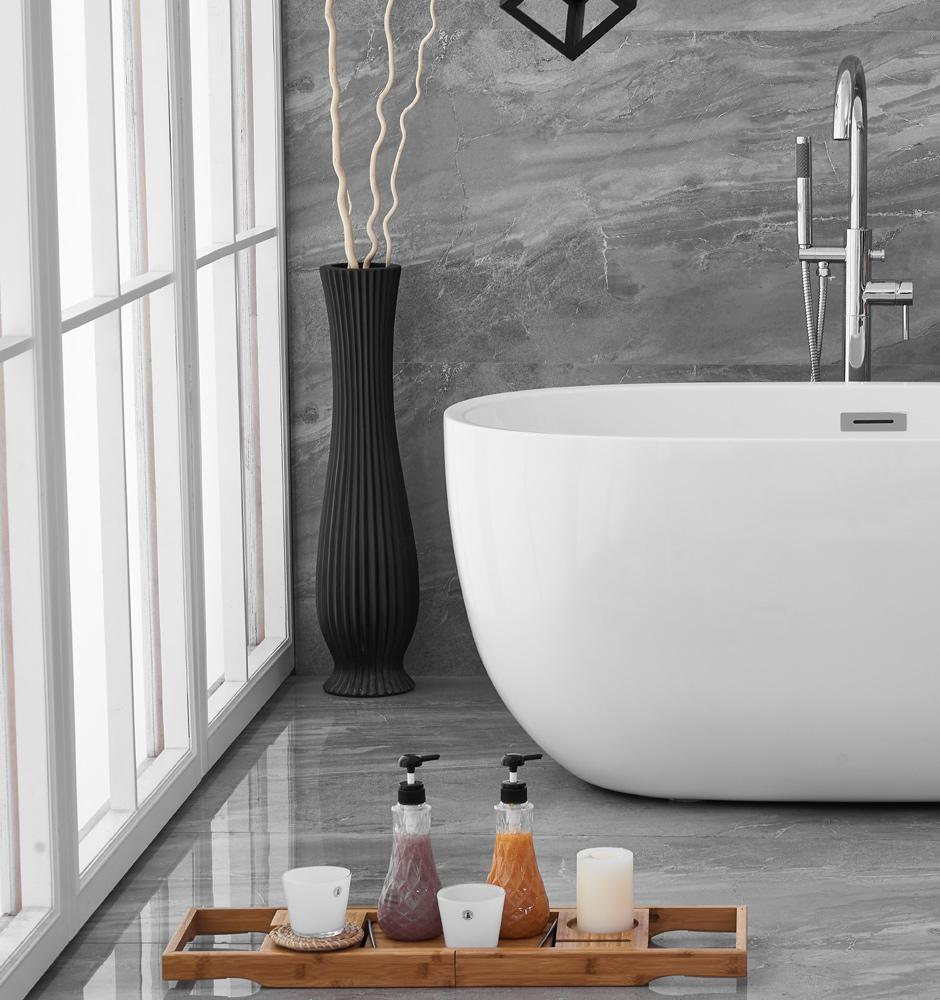Elegant Furniture & Lighting - Allegra 54 inch soaking roll top bathtub in glossy white - BT10754GW veiw 10