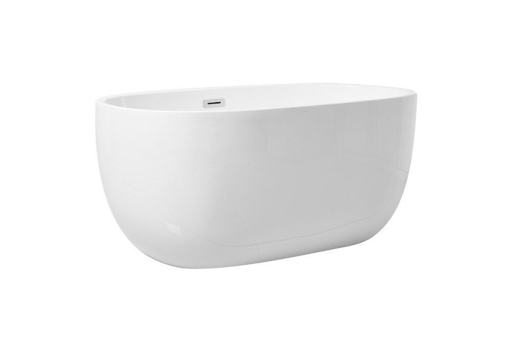 Elegant Furniture & Lighting - Allegra 54 inch soaking roll top bathtub in glossy white - BT10754GW veiw 12