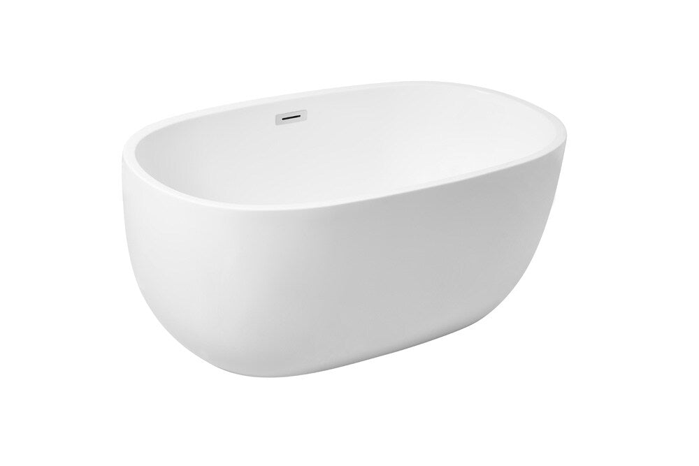 Elegant Furniture & Lighting - Allegra 54 inch soaking roll top bathtub in glossy white - BT10754GW veiw 13