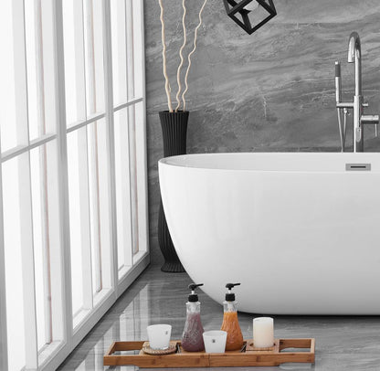 Elegant Furniture & Lighting - Allegra 67 inch soaking roll top bathtub in glossy white - BT10767GW veiw 10