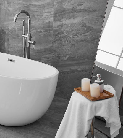 Elegant Furniture & Lighting - Allegra 67 inch soaking roll top bathtub in glossy white - BT10767GW veiw 11