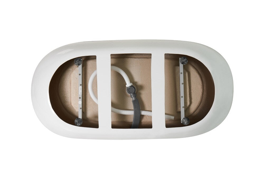 Elegant Furniture & Lighting - Allegra 70 inch soaking roll top bathtub in glossy white - BT10770GW veiw 6