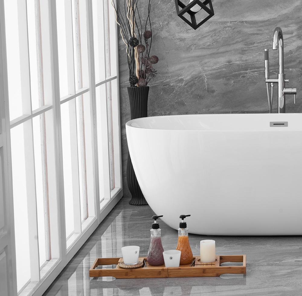 Elegant Furniture & Lighting - Allegra 70 inch soaking roll top bathtub in glossy white - BT10770GW veiw 10
