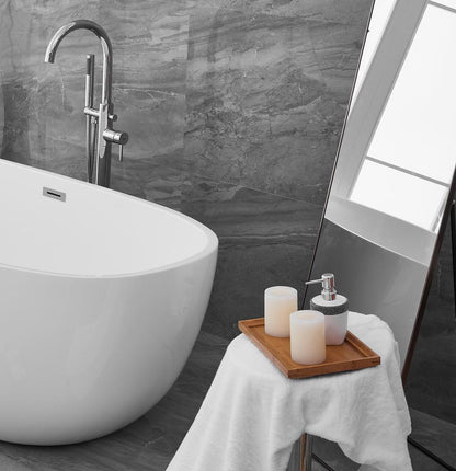 Elegant Furniture & Lighting - Allegra 70 inch soaking roll top bathtub in glossy white - BT10770GW veiw 11