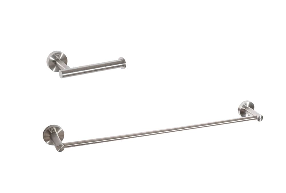 Elegant Furniture & Lighting - Alma 2-Piece Bathroom Hardware Set in Brushed Nickel - HWB-11S2BNK veiw 1