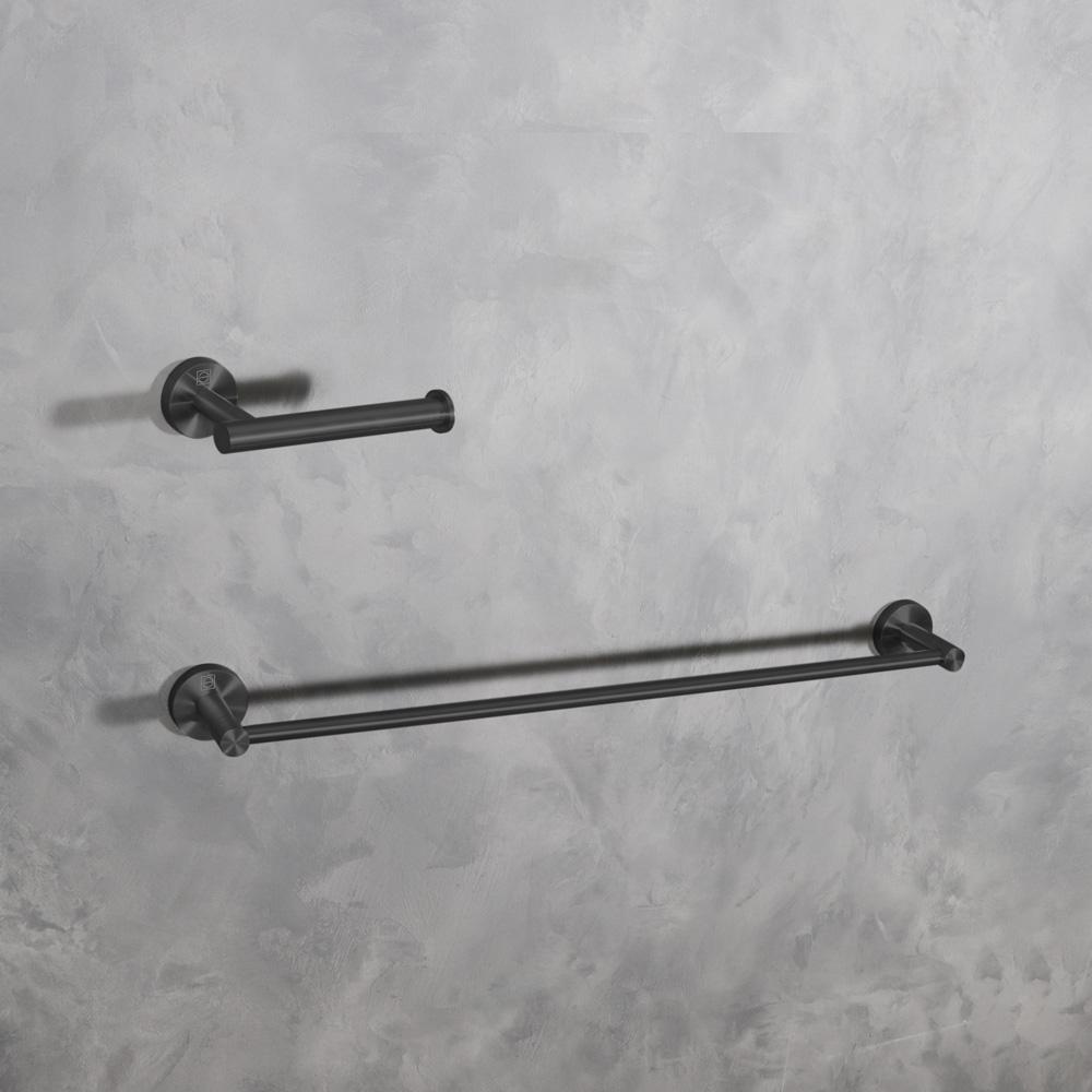 Elegant Furniture & Lighting - Alma 2-Piece Bathroom Hardware Set in Matte Black - HWB-11S2MBK veiw 2