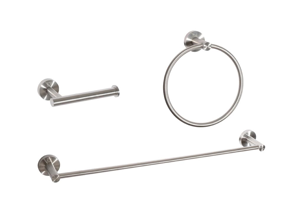Elegant Furniture & Lighting - Alma 3-Piece Bathroom Hardware Set in Brushed Nickel - HWB-11S3RBNK veiw 1