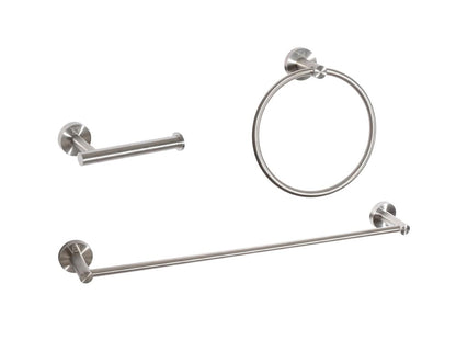 Elegant Furniture & Lighting - Alma 3-Piece Bathroom Hardware Set in Brushed Nickel - HWB-11S3RBNK veiw 1