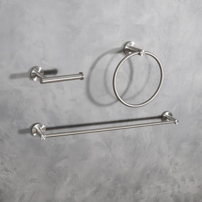 Elegant Furniture & Lighting - Alma 3-Piece Bathroom Hardware Set in Brushed Nickel - HWB-11S3RBNK veiw 2
