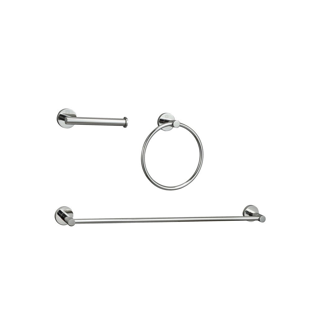 Elegant Furniture & Lighting - Alma 3-Piece Bathroom Hardware Set in Chrome - HWB-11S3RPCH veiw 1