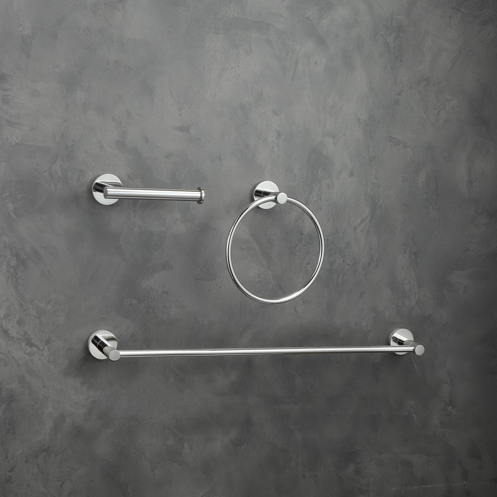 Elegant Furniture & Lighting - Alma 3-Piece Bathroom Hardware Set in Chrome - HWB-11S3RPCH veiw 2