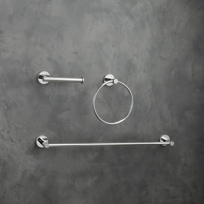 Elegant Furniture & Lighting - Alma 3-Piece Bathroom Hardware Set in Chrome - HWB-11S3RPCH veiw 2