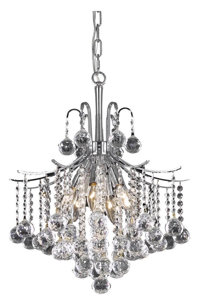 Elegant Furniture & Lighting - Amelia Pendant D17in H20in Lt:6 Chrome Finish  - LD8200D17C veiw 1