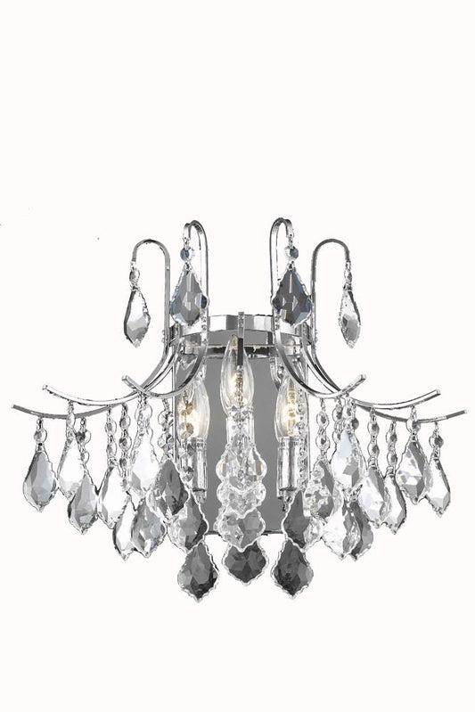 Elegant Furniture & Lighting - Amelia Wall Sconce D16in H14in Lt:3 Chrome finish - LD8100W16C veiw 1