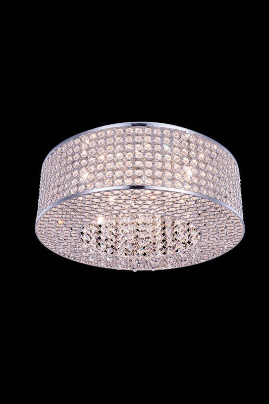 Elegant Furniture & Lighting - Amelie 8 light Chrome Flush Mount Clear Royal Cut Crystal - V2914F20C/RC veiw 1