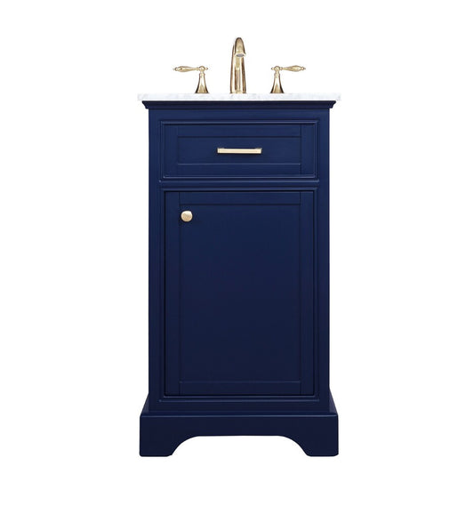Elegant Furniture & Lighting - Americana 19 inch Single bathroom vanity in Blue - VF15019BL veiw 1