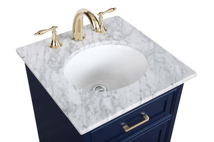 Elegant Furniture & Lighting - Americana 19 inch Single bathroom vanity in Blue - VF15019BL veiw 4