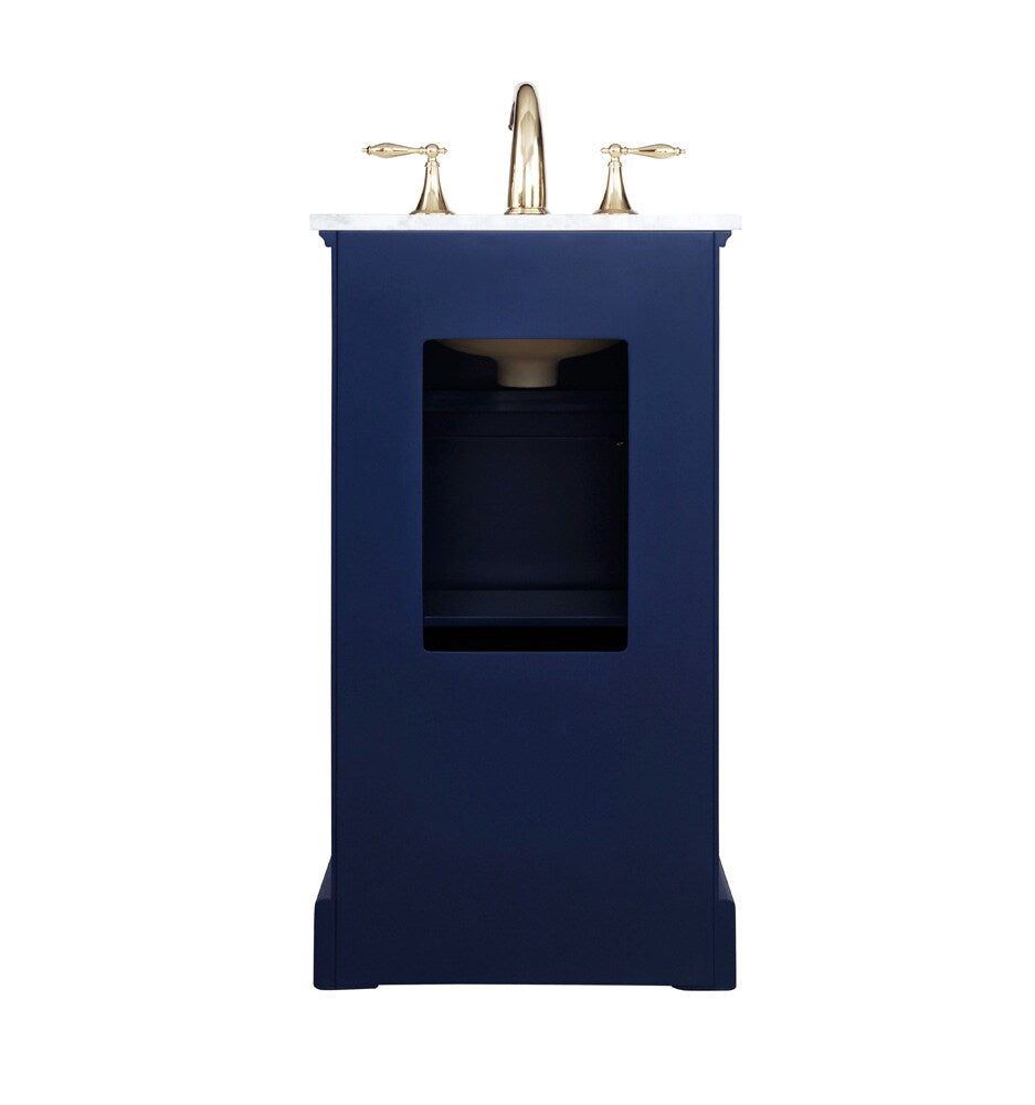 Elegant Furniture & Lighting - Americana 19 inch Single bathroom vanity in Blue - VF15019BL veiw 8