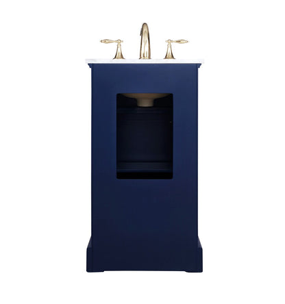 Elegant Furniture & Lighting - Americana 19 inch Single bathroom vanity in Blue - VF15019BL veiw 8