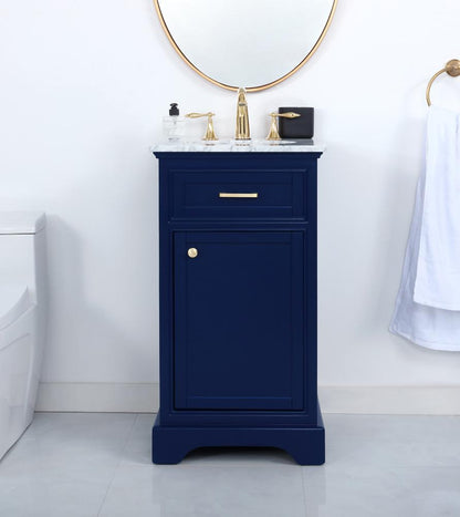 Elegant Furniture & Lighting - Americana 19 inch Single bathroom vanity in Blue - VF15019BL veiw 9