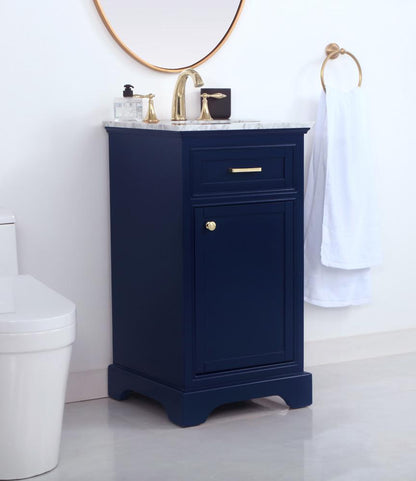 Elegant Furniture & Lighting - Americana 19 inch Single bathroom vanity in Blue - VF15019BL veiw 10