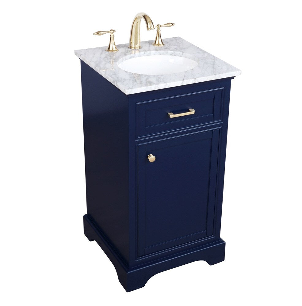 Elegant Furniture & Lighting - Americana 19 inch Single bathroom vanity in Blue - VF15019BL veiw 15