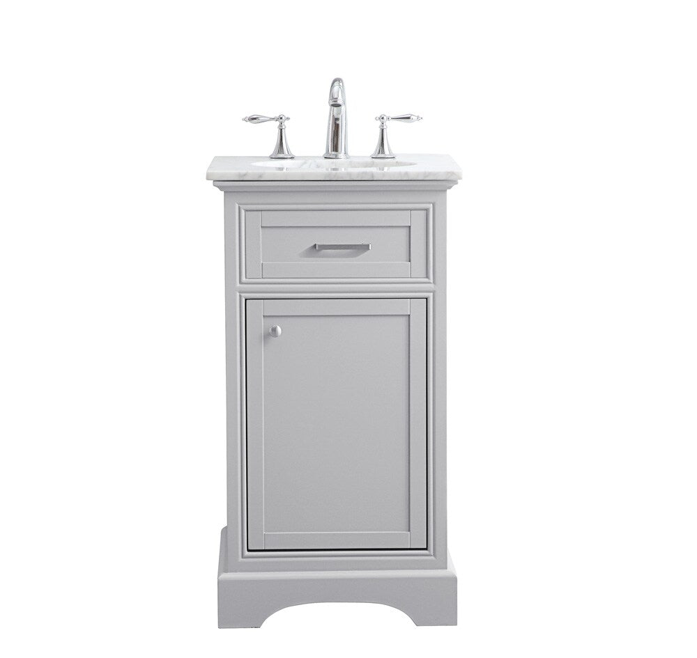 Elegant Furniture & Lighting - Americana 19 in. Single Bathroom Vanity set in light grey - VF15019GR veiw 1