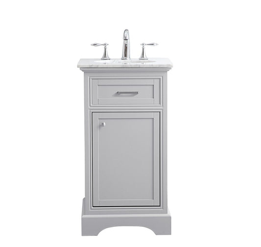 Elegant Furniture & Lighting - Americana 19 in. Single Bathroom Vanity set in light grey - VF15019GR veiw 1