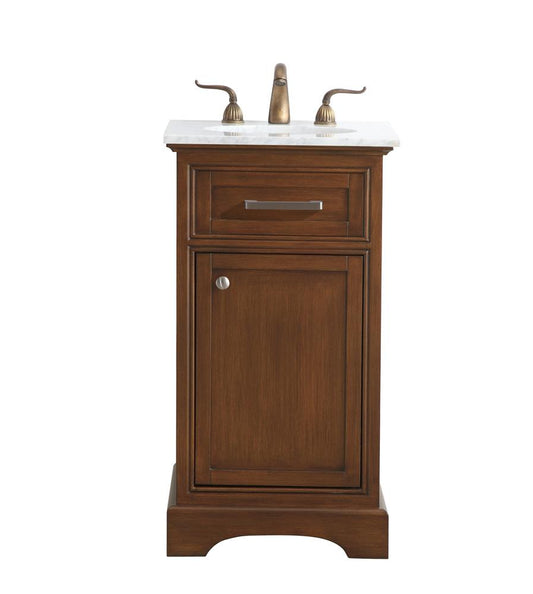 Elegant Furniture & Lighting - Americana 19 in. Single Bathroom Vanity set in teak - VF15019TK veiw 1