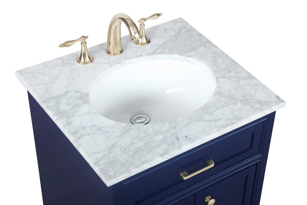 Elegant Furniture & Lighting - Americana 24 inch Single bathroom vanity in Blue - VF15024BL veiw 3